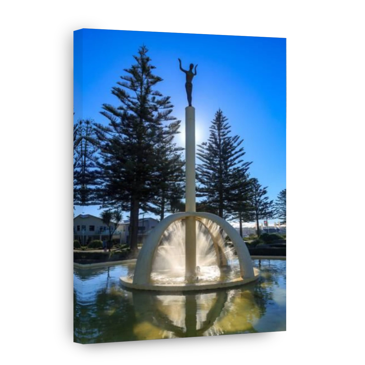 Napier, New Zealand. The Gilray fountain, more commonly known as "The Spirit of Napier", standing beside Marine Parade