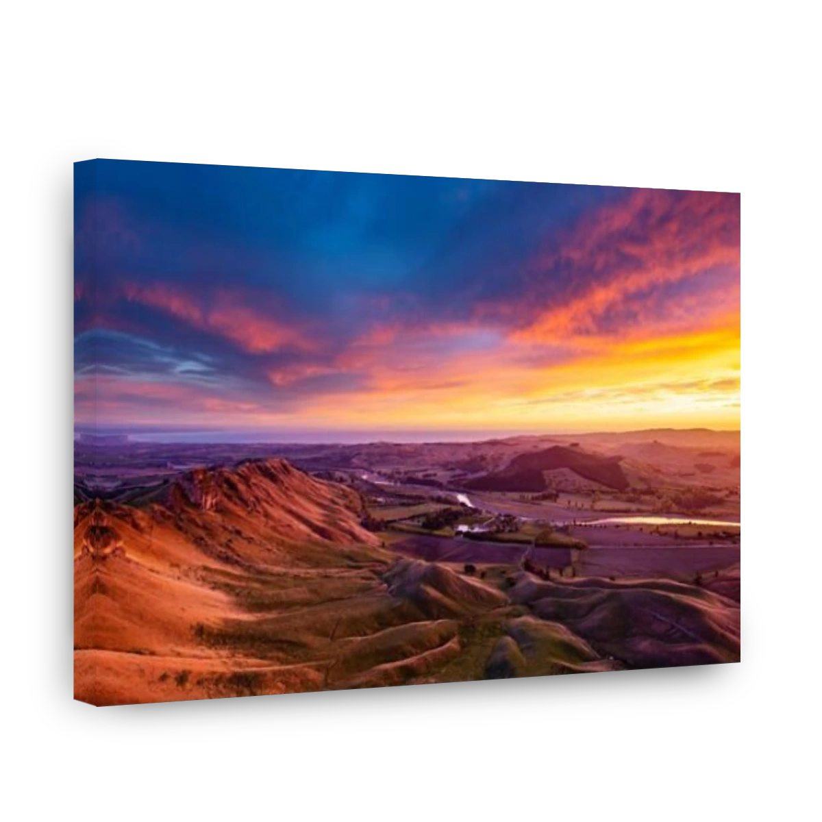Colorful sunrise view from Te Mata Peak, Hawke's Bay, New Zealand