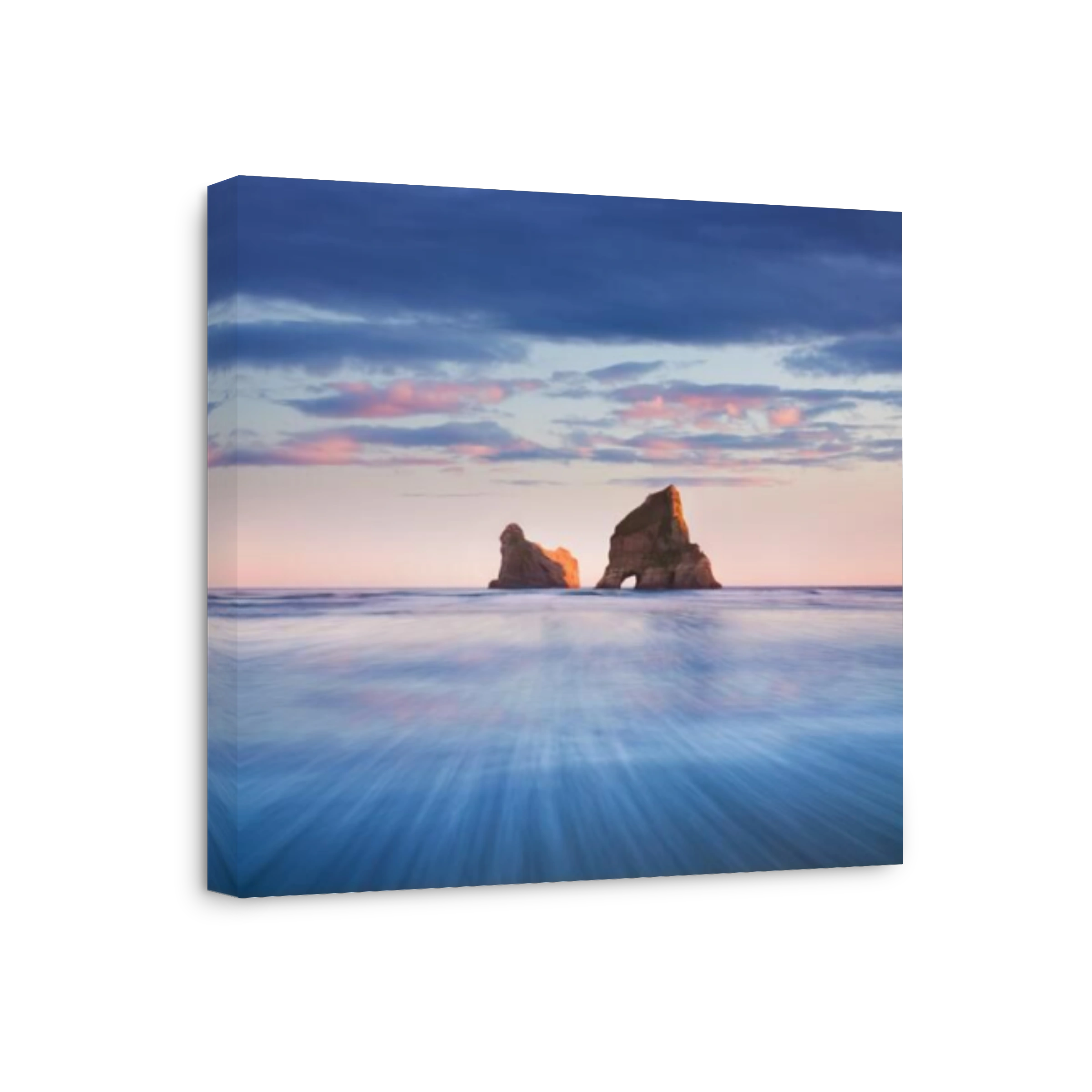 Rocky Islands, sand dunes, Wharariki Beach, Golden Bay, Nelson District, Southland, New Zealand Romantic landscape background  Sea stacks on Wharariki