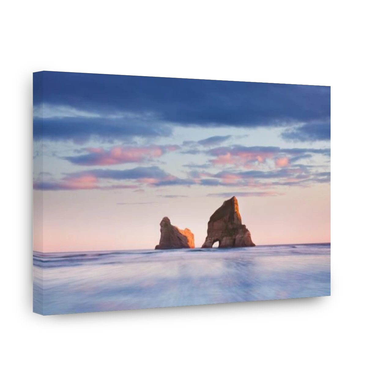 Rocky Islands, sand dunes, Wharariki Beach, Golden Bay, Nelson District, Southland, New Zealand Romantic landscape background  Sea stacks on Wharariki