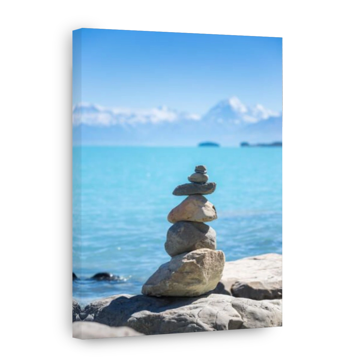 Small stone stack, Lake Pukaki, New Zealand