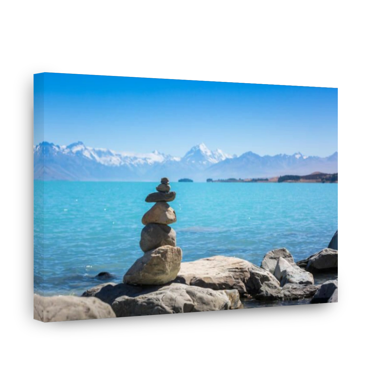 Small stone stack, Lake Pukaki, New Zealand