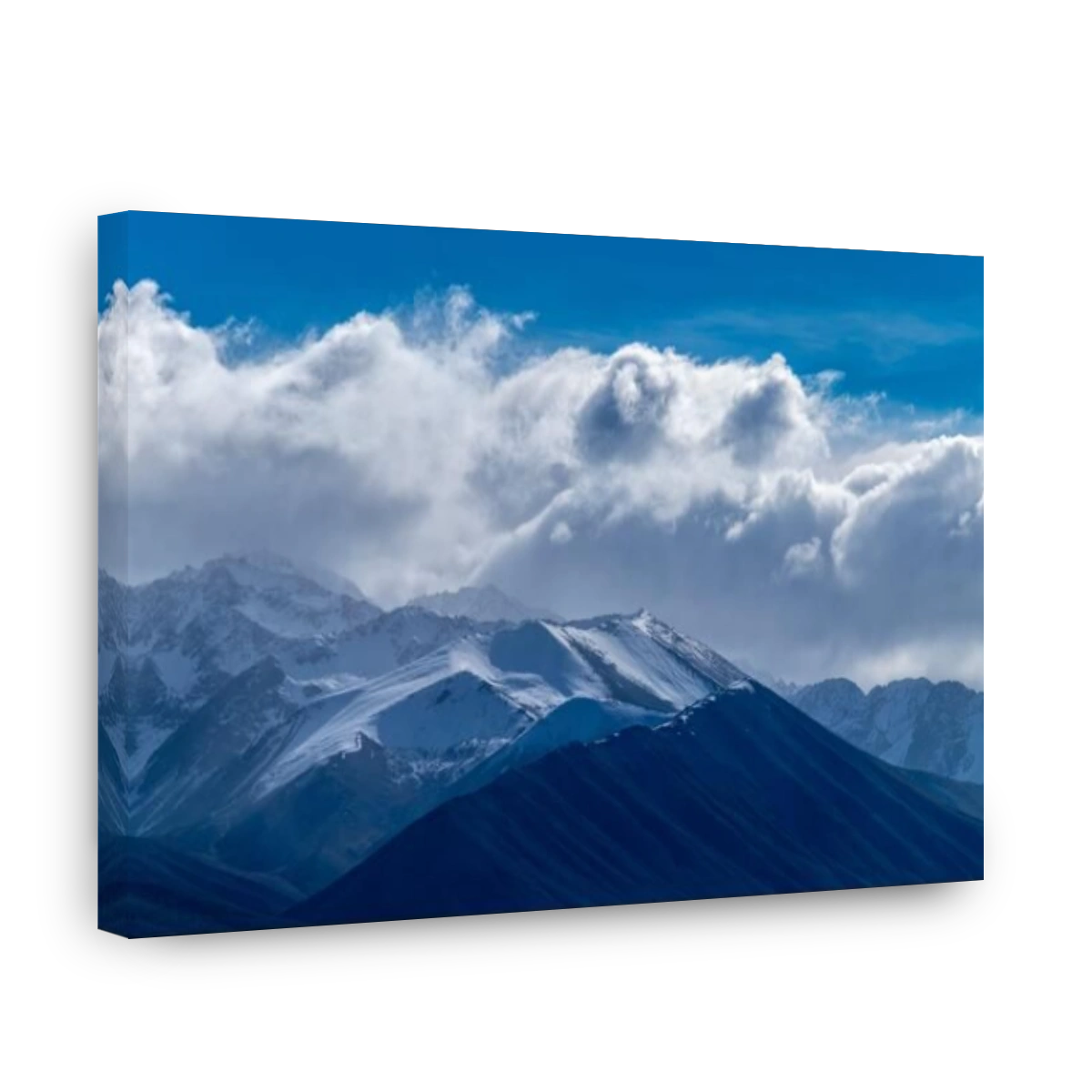 A mountain range, part of the Southern Alps,  near Lake Pukaki in the McKenzie High Country of the South Island of New Zealand.