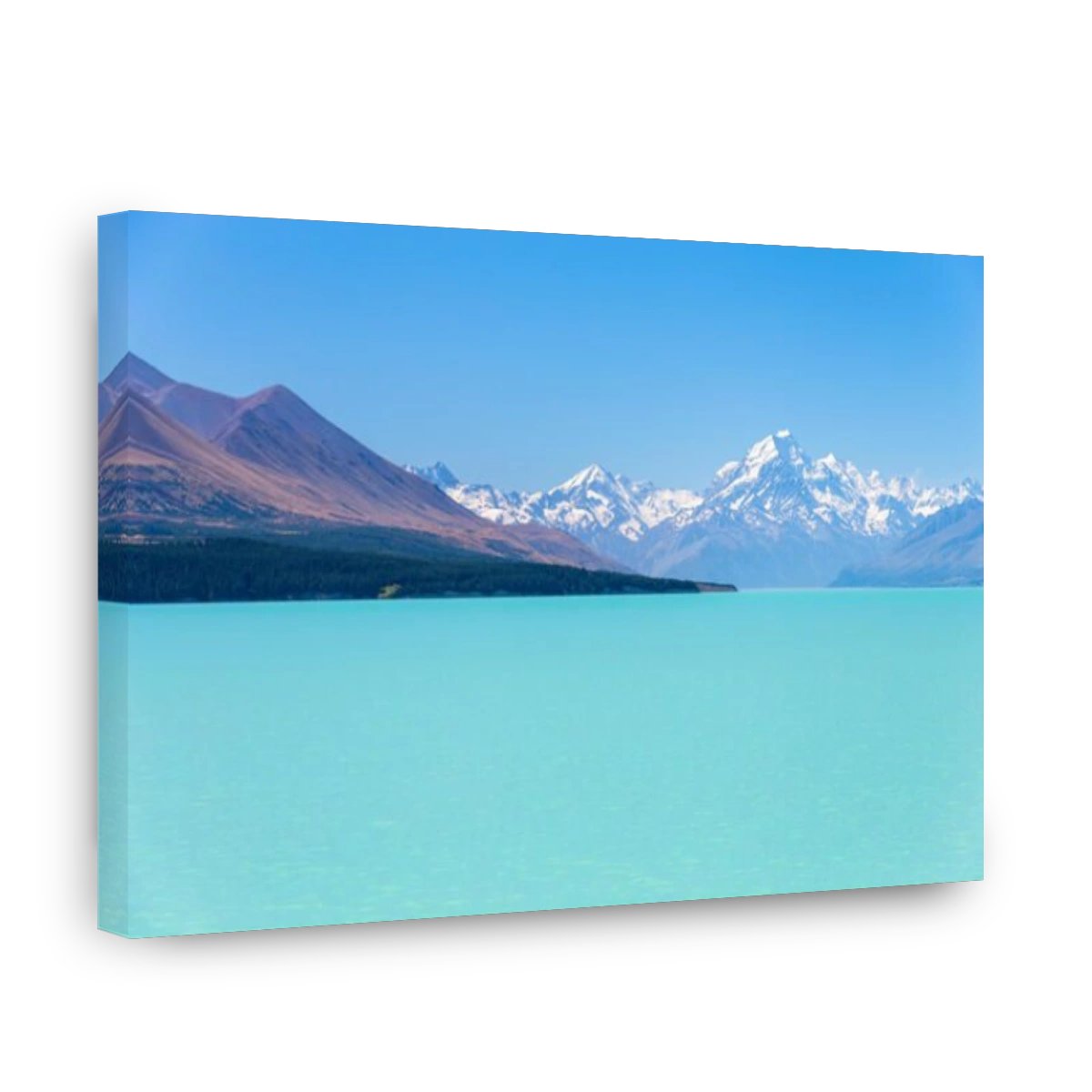 Lake Pukaki, Aoraki or Mount Cook behind, 3754m, Lake Pukaki, Pukaki, Canterbury Region, New Zealand