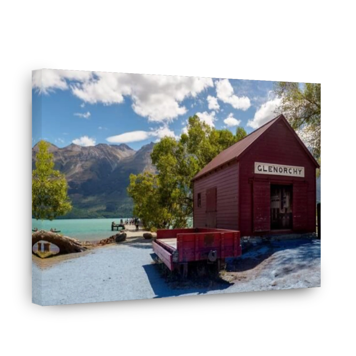 The Glenorchy Restored Steamship Depot on the northern shore of lake Wakatipu, New Zealand