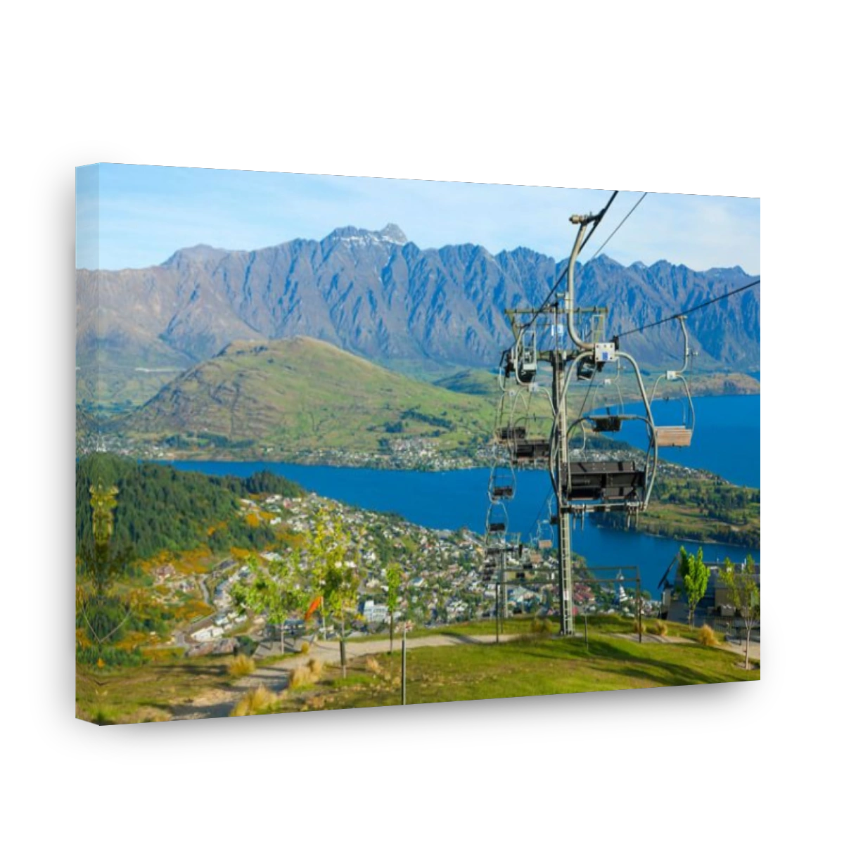 Queenstown and Lake Wakatipu in New Zealand