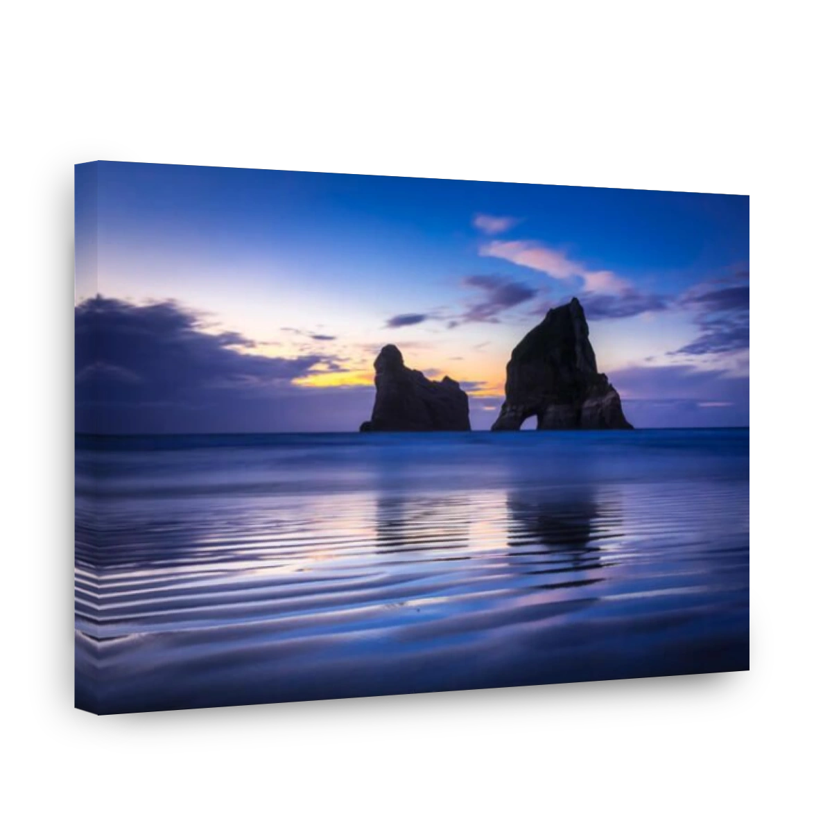 Wharariki Beach at sunset, South Island, New Zealand
