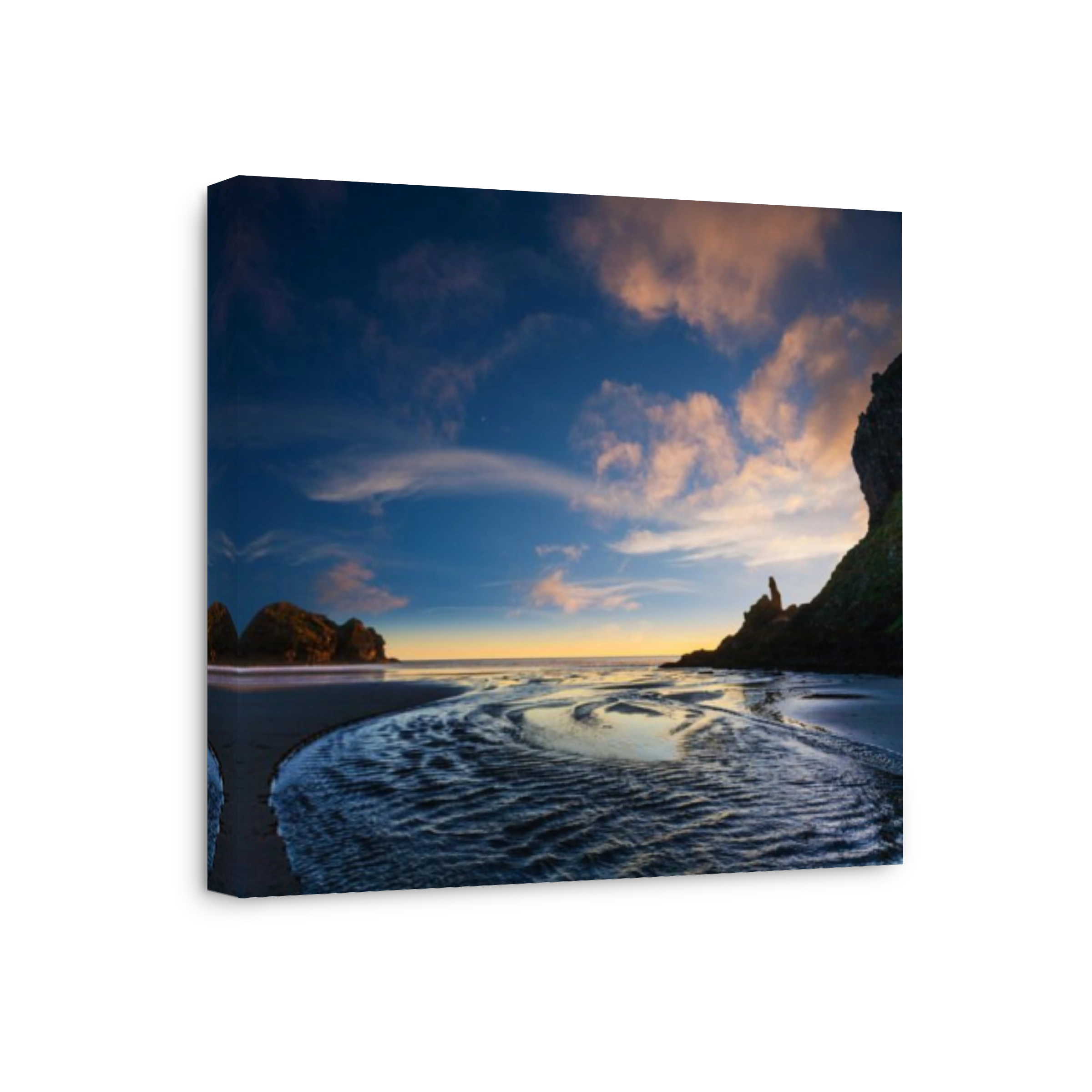 Last light at Piha Beach, on Auckland's west coast,