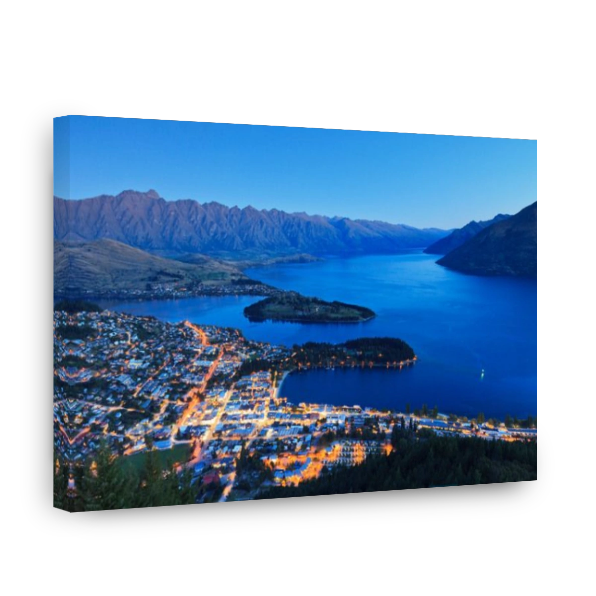 Queenstown, Lake Wakatipu and The Remarkables at twilight