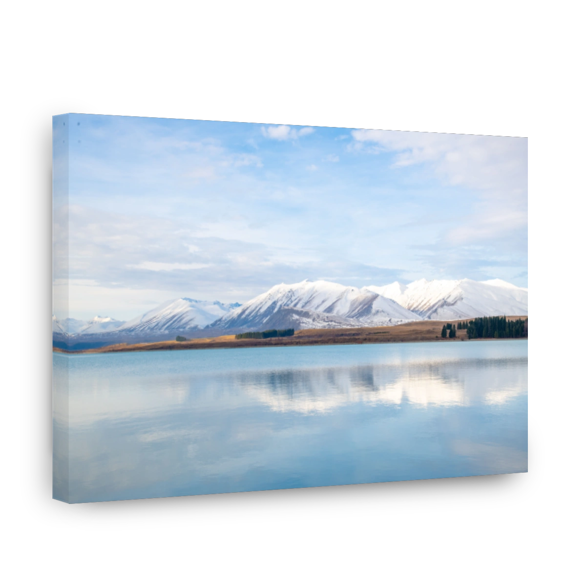 Scenic view of Lake Tekapo against snowy mountains in New Zealand