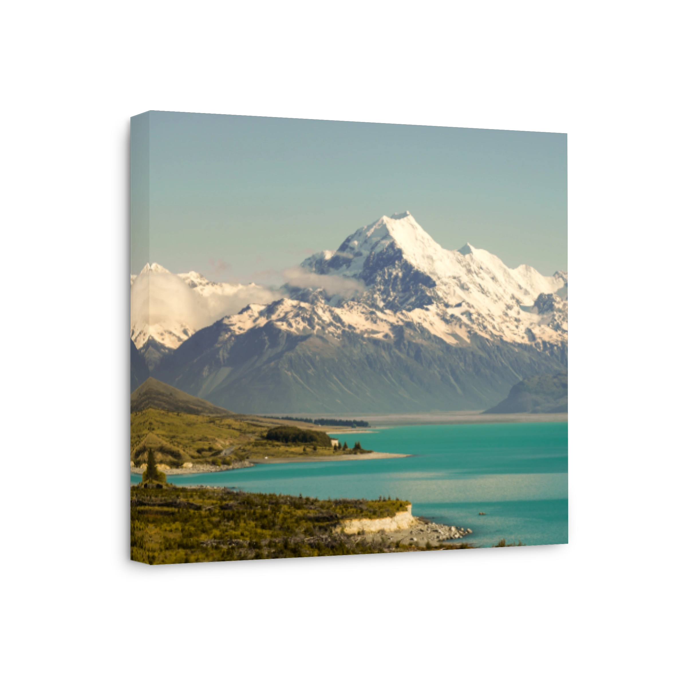 Majestic Lake Pukaki with Snow-Capped Mountains