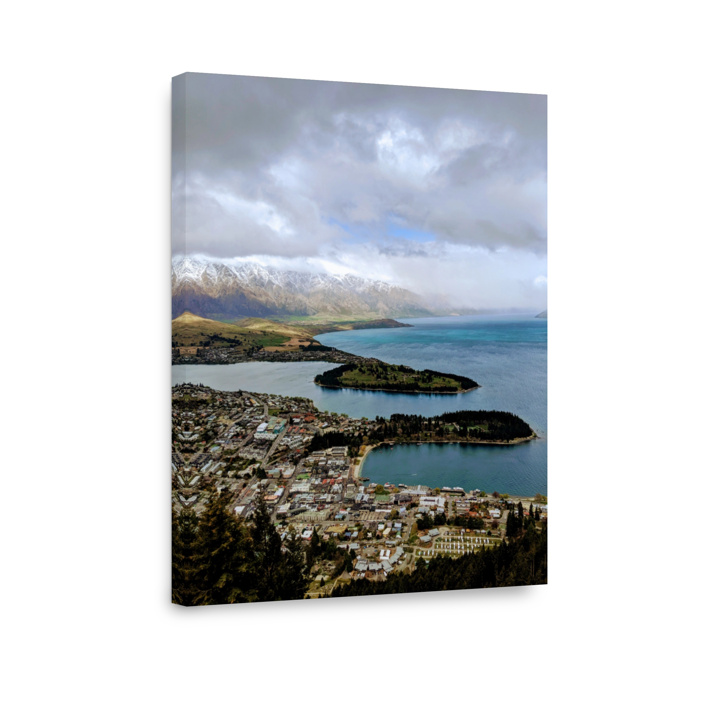 Dramatic View of Queenstown and Lake Wakatipu