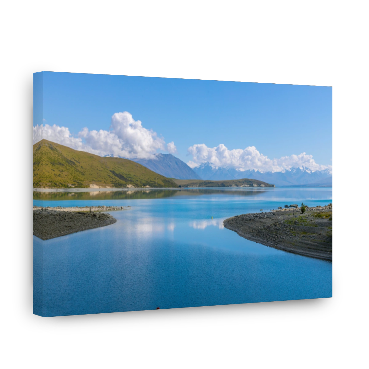 Tranquil Lake Pukaki with Snow Capped Mountains