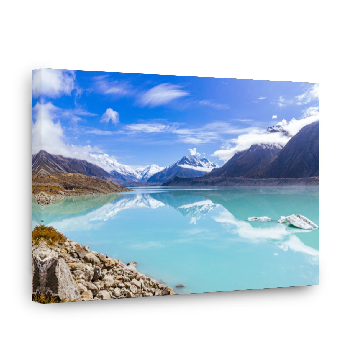 Tasman Glacier and Lake at Mount Cook, New Zealand