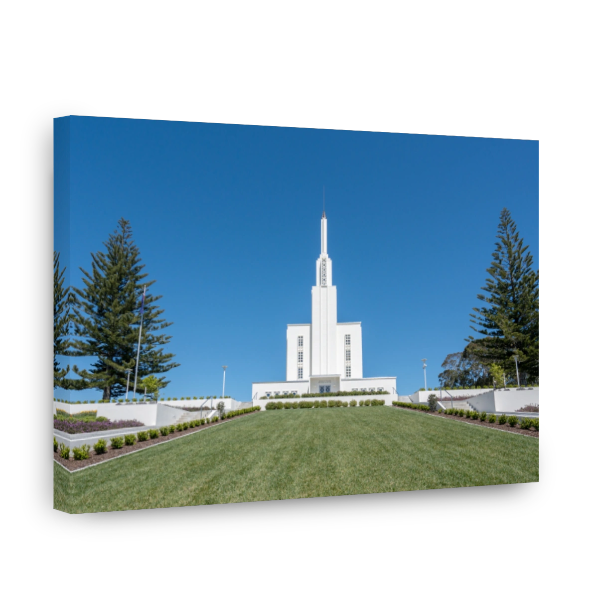 Hamilton New Zealand Temple on a Sunny Day