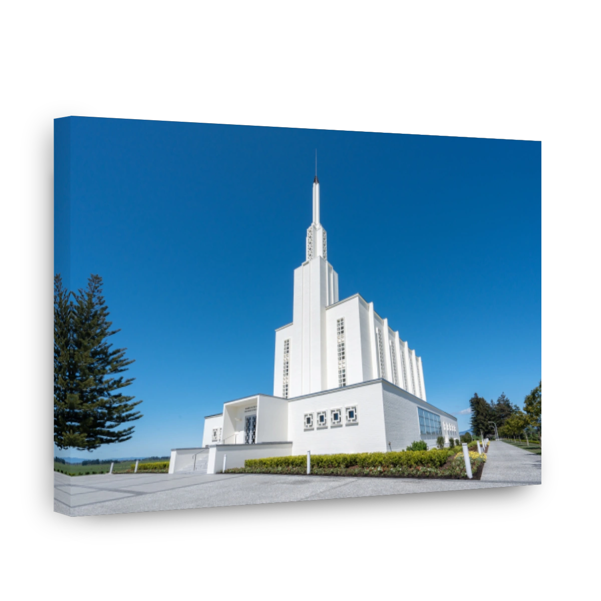 Hamilton New Zealand Temple on a Sunny Day
