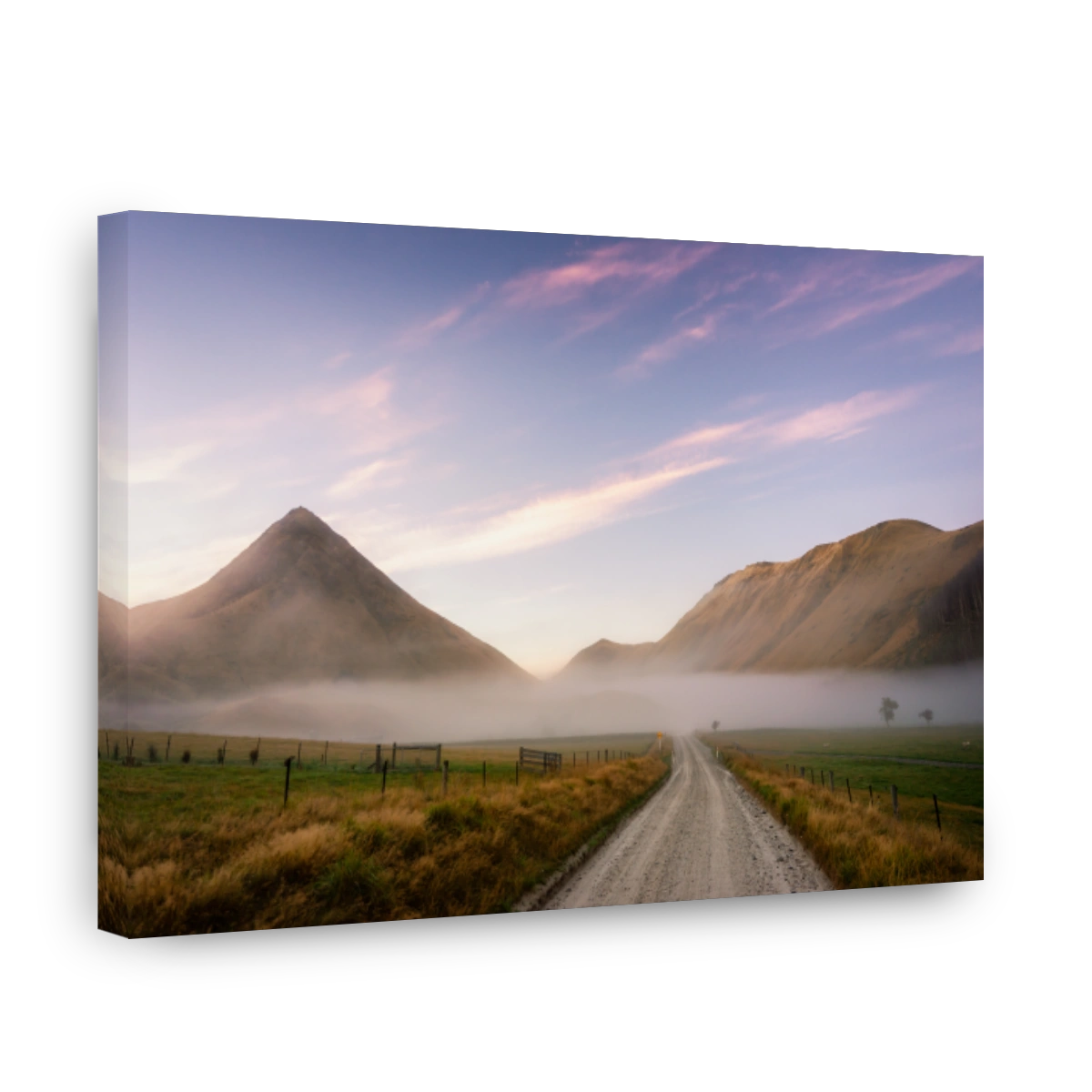 Tranquil mountain landscape at sunrise