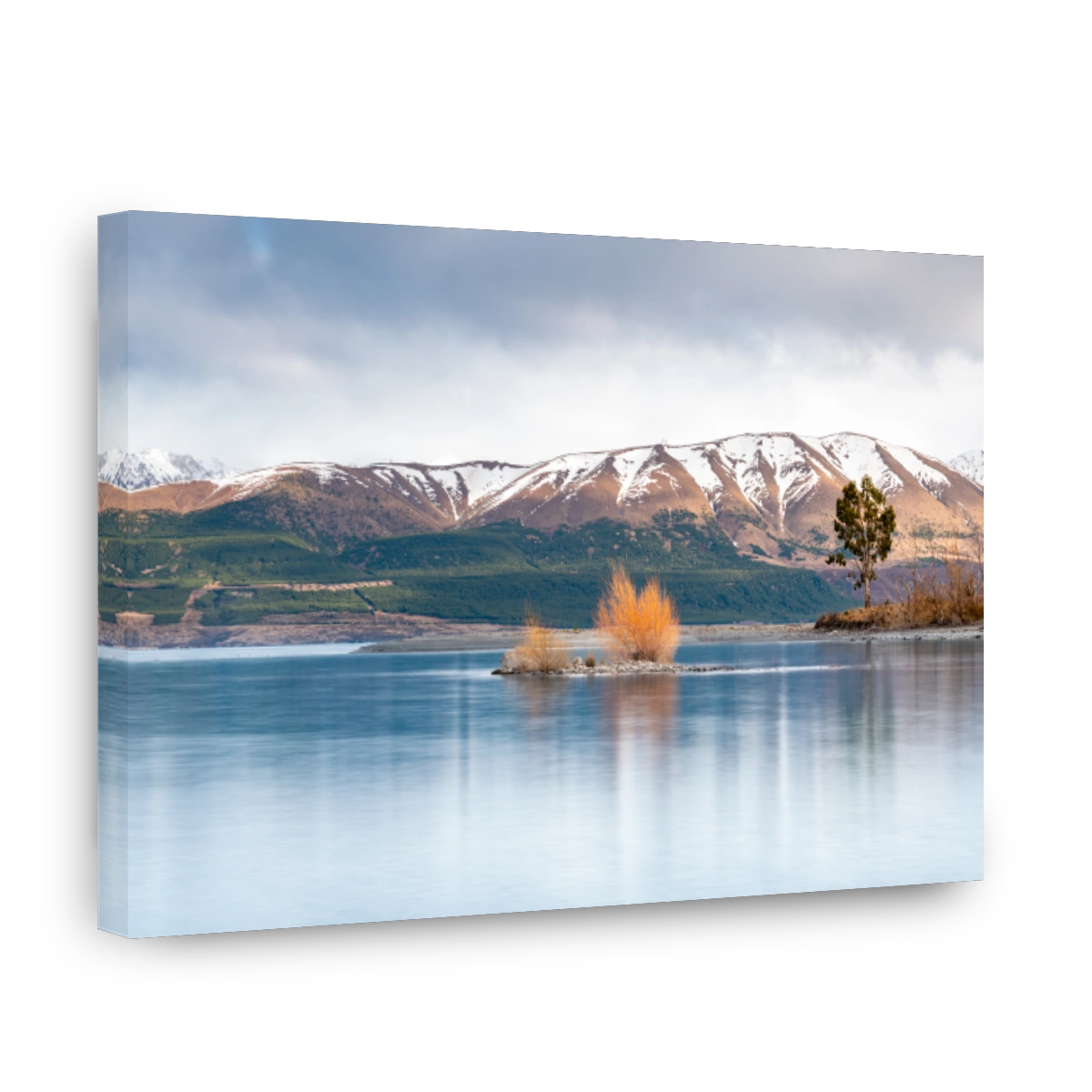 Tranquil Lake Pukaki Sunrise with Southern Alps