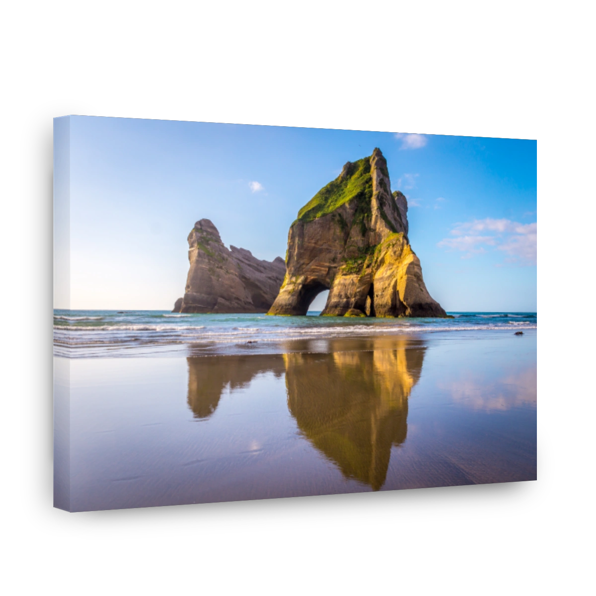 Serene Rock Formations at Wharariki Beach, New Zealand