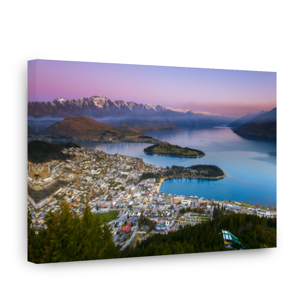 Serene Queenstown Cityscape at Dusk