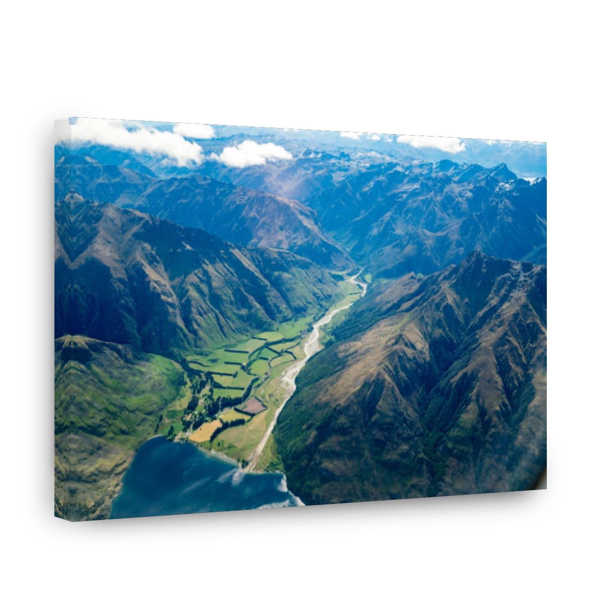 Majestic Mountain Ranges and Lake Landscape