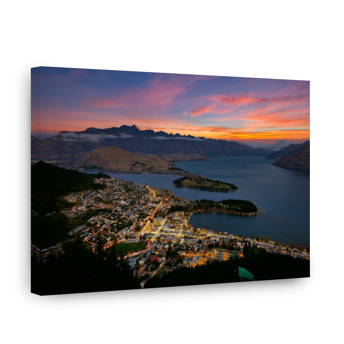 Queenstown Cityscape at Sunset