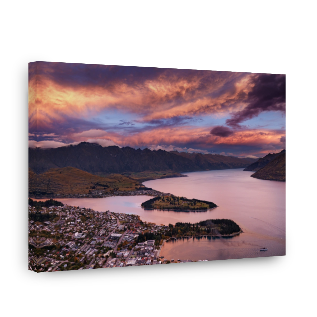 Queenstown Cityscape at Sunset