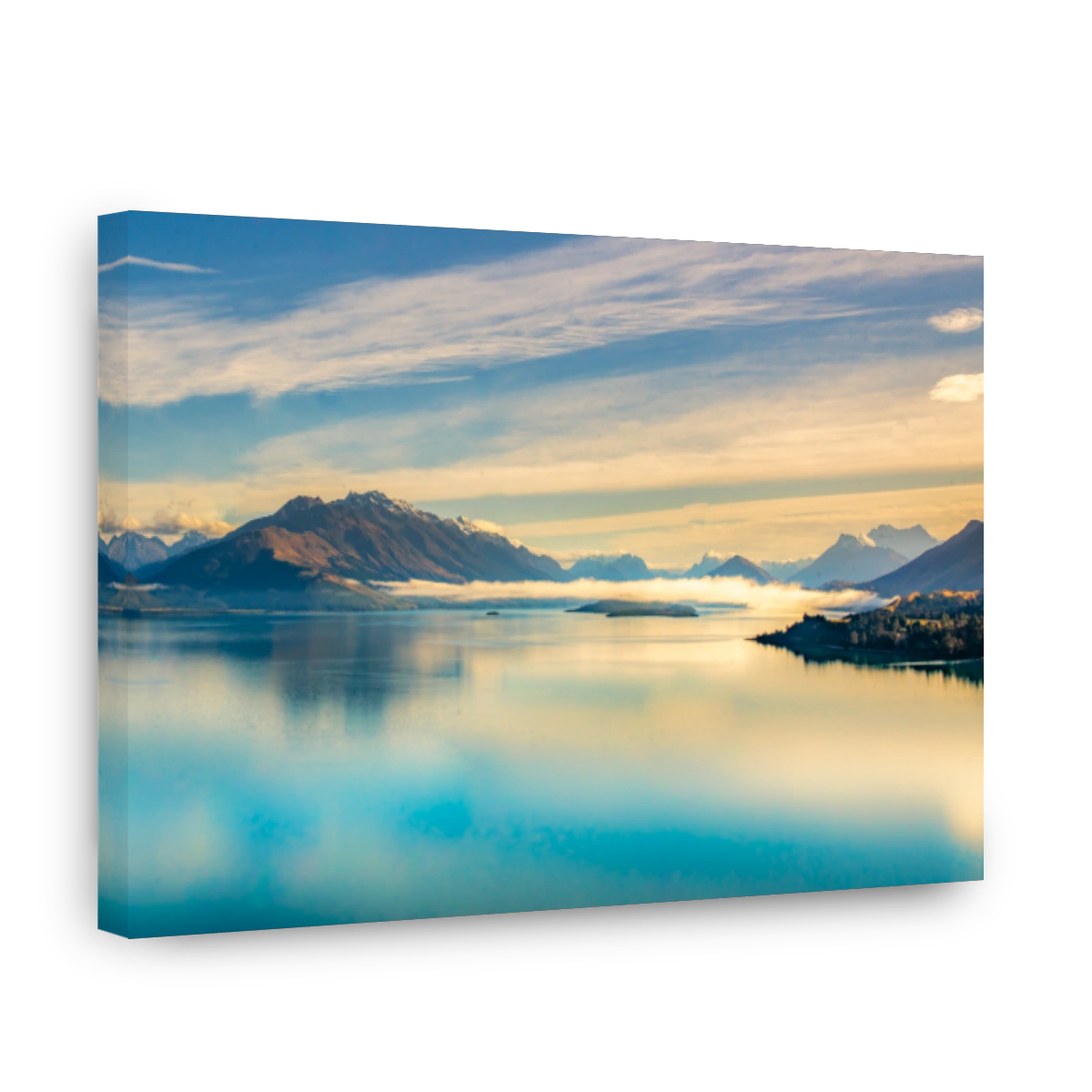 Tranquil Lake Wakatipu Scenery in New Zealand