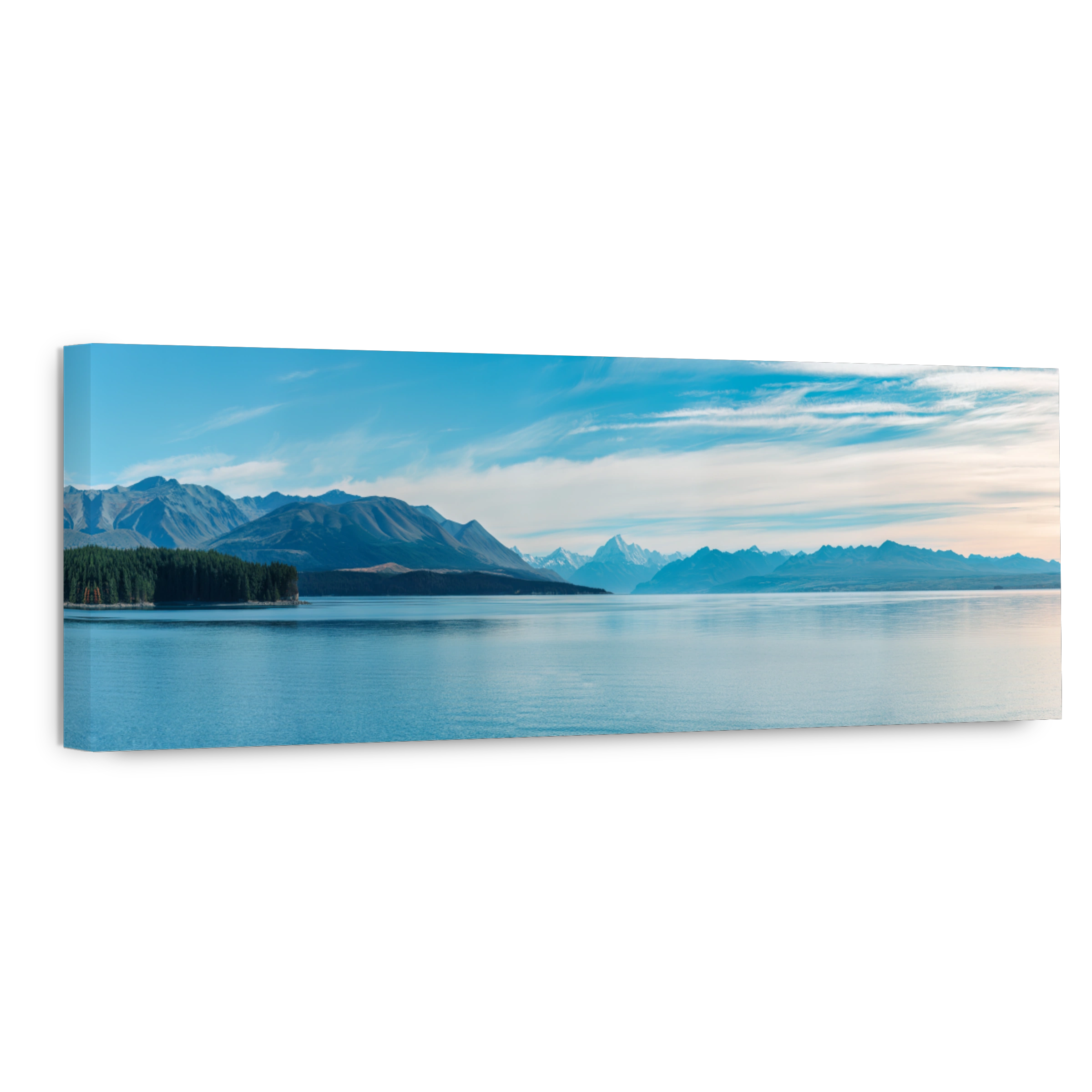Majestic Mountain Range Overlooking Tranquil Lake