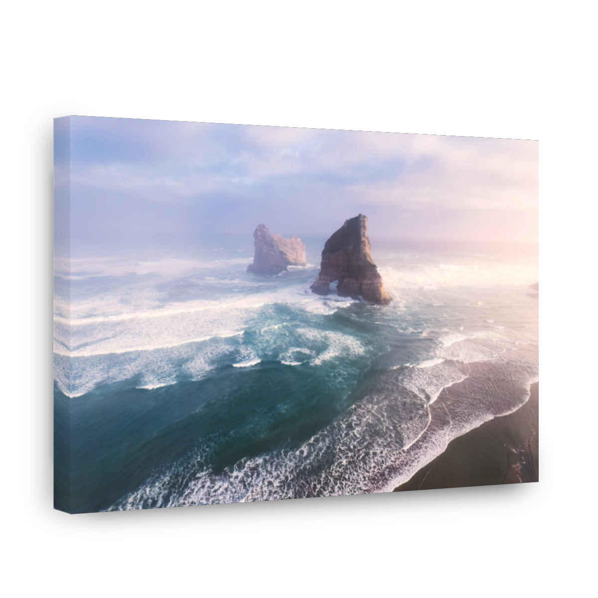 Serene Sunrise Over Wharariki Beach and Archway Island