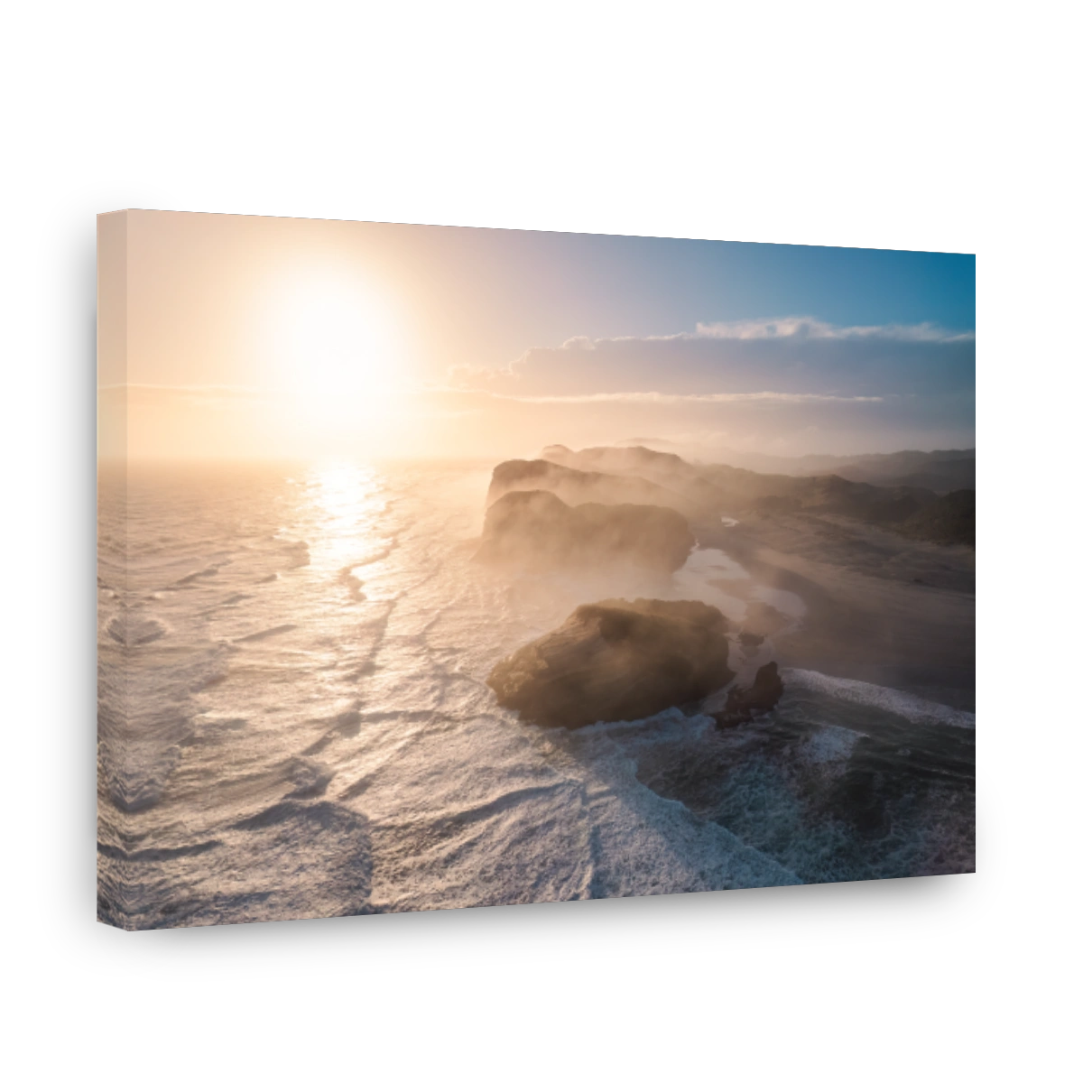 Serene coastal landscape at sunrise, Cape Farewell, New Zealand