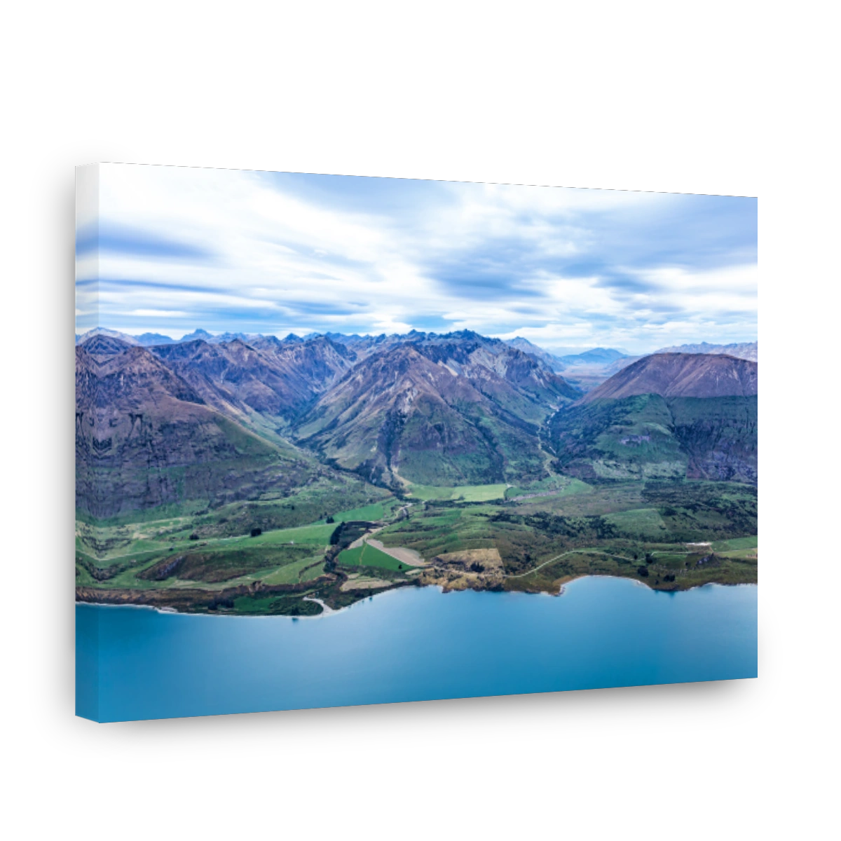 Peaceful Lake Wakatipu Landscape in New Zealand