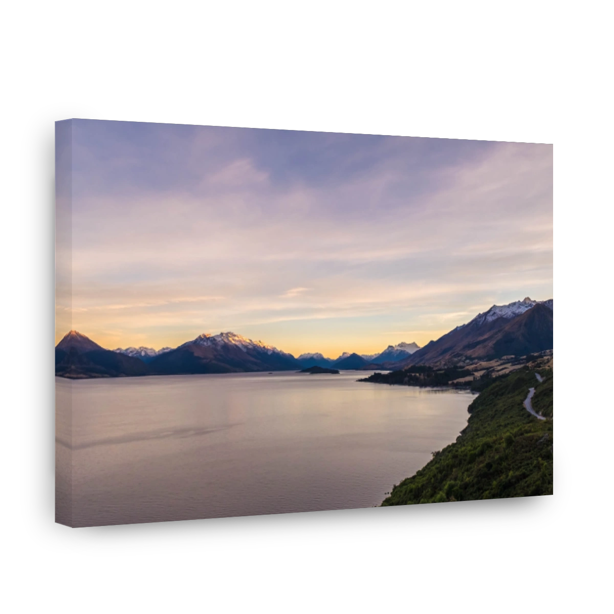 Tranquil Lake Wakatipu Landscape at Glenorchy