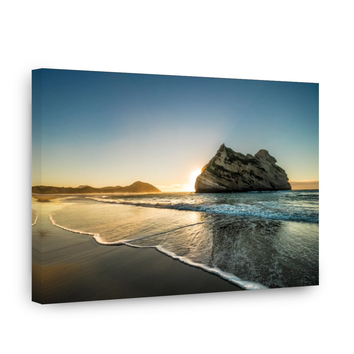 Serene beach at Wharariki Beach, New Zealand