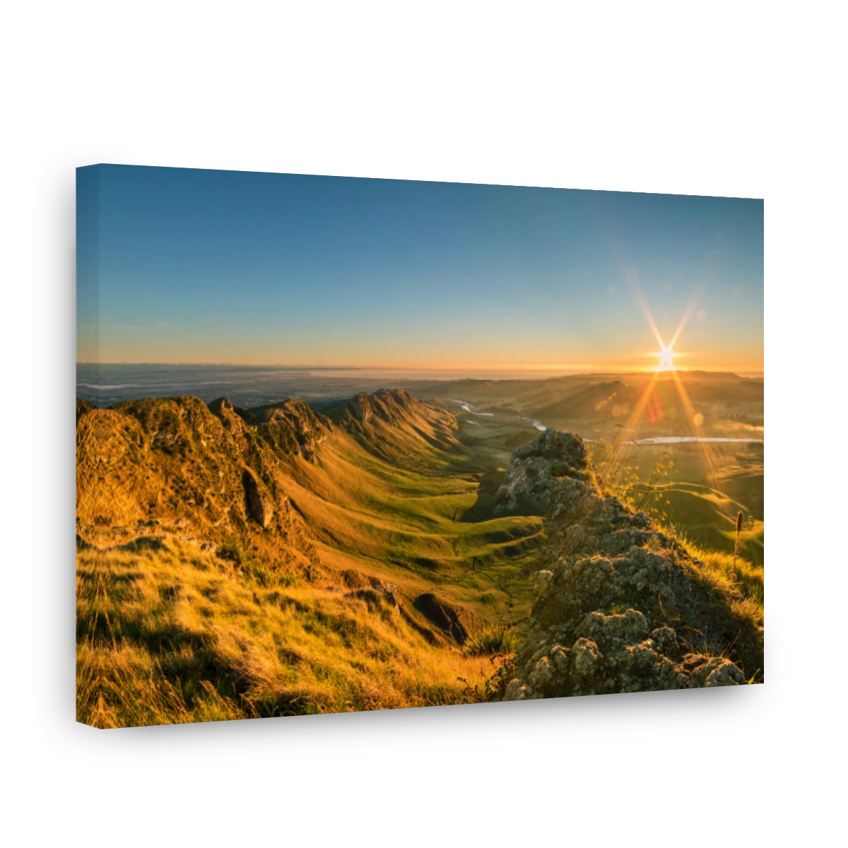 Serene Sunrise Over Te Mata Peak Landscape