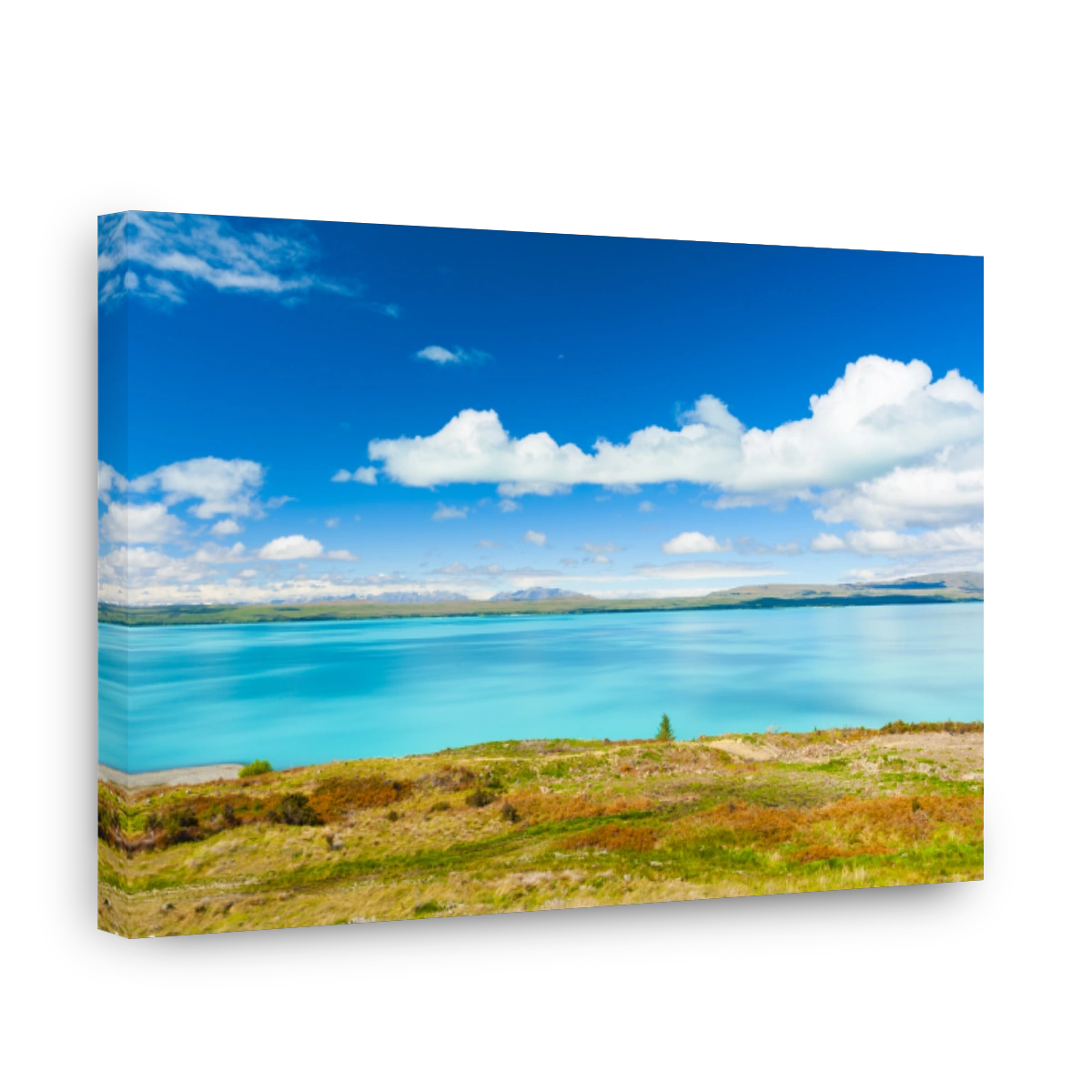 Vibrant blue Lake Pukaki landscape