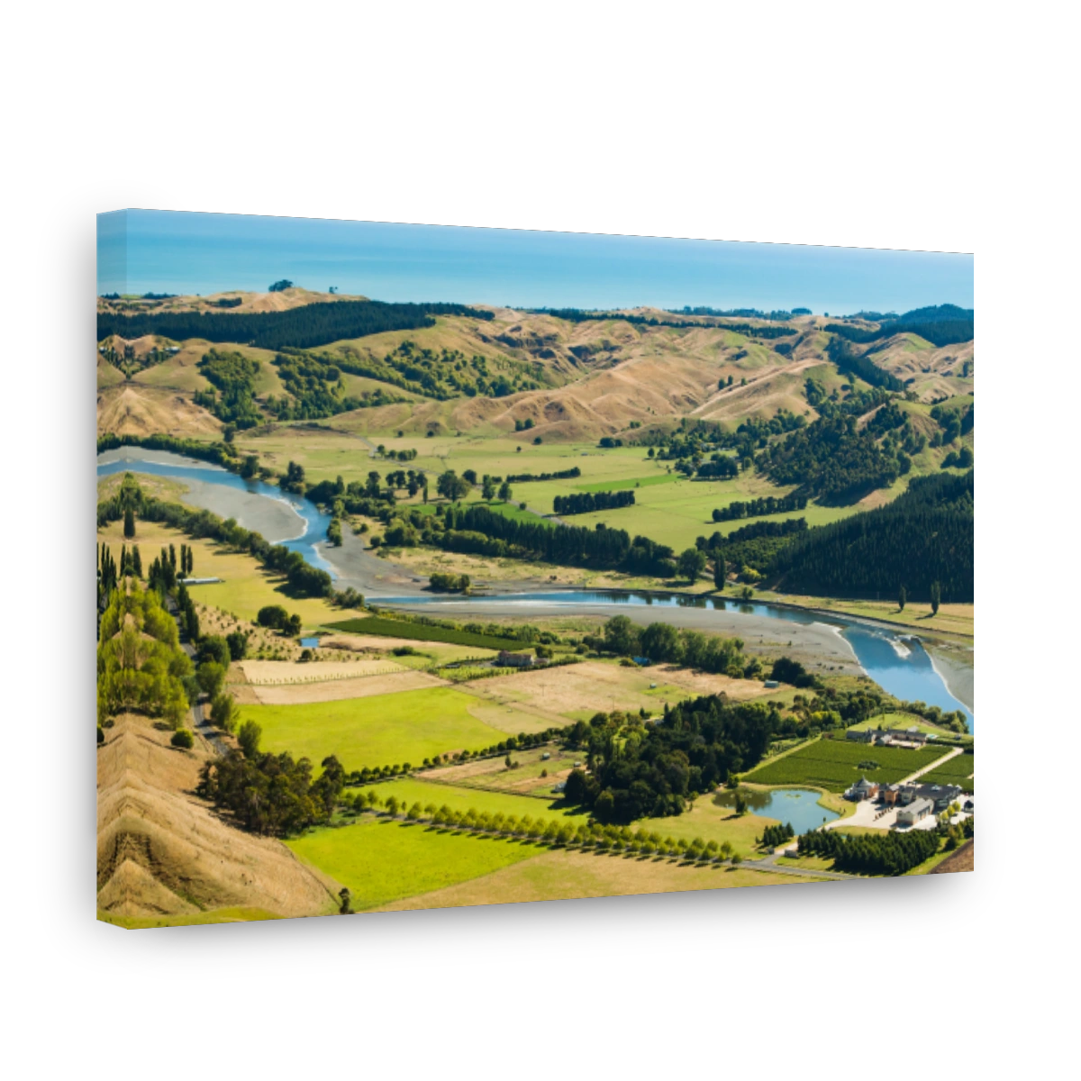 Tranquil River Landscape at Temata Peaks