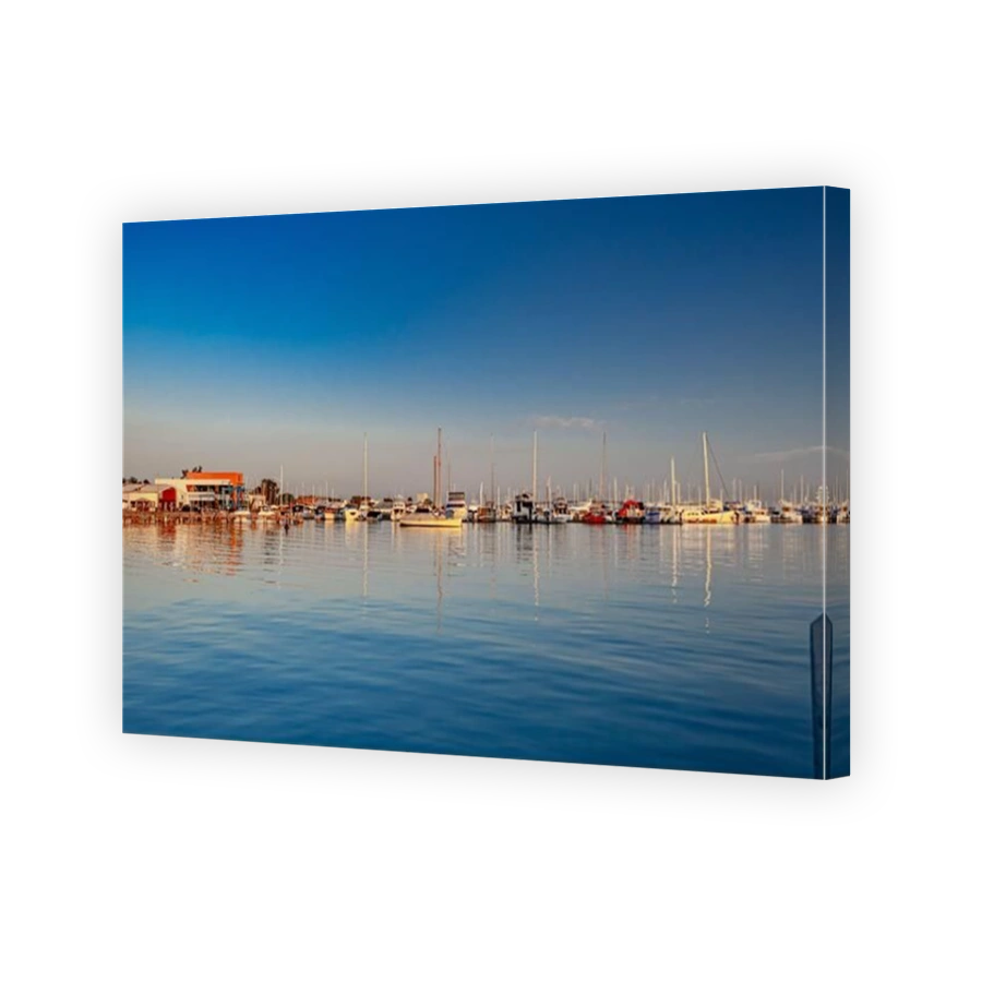 A scenic view of fishing boats in Williamstown, Melbourne Australia