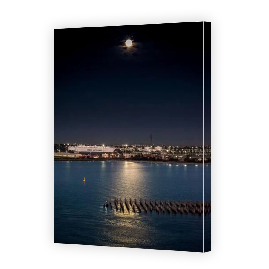 MELBOURNE, AUSTRALIA - Feb 01, 2021: morning of Williamstown viewed from cruise ship parked at Port of Melbourne