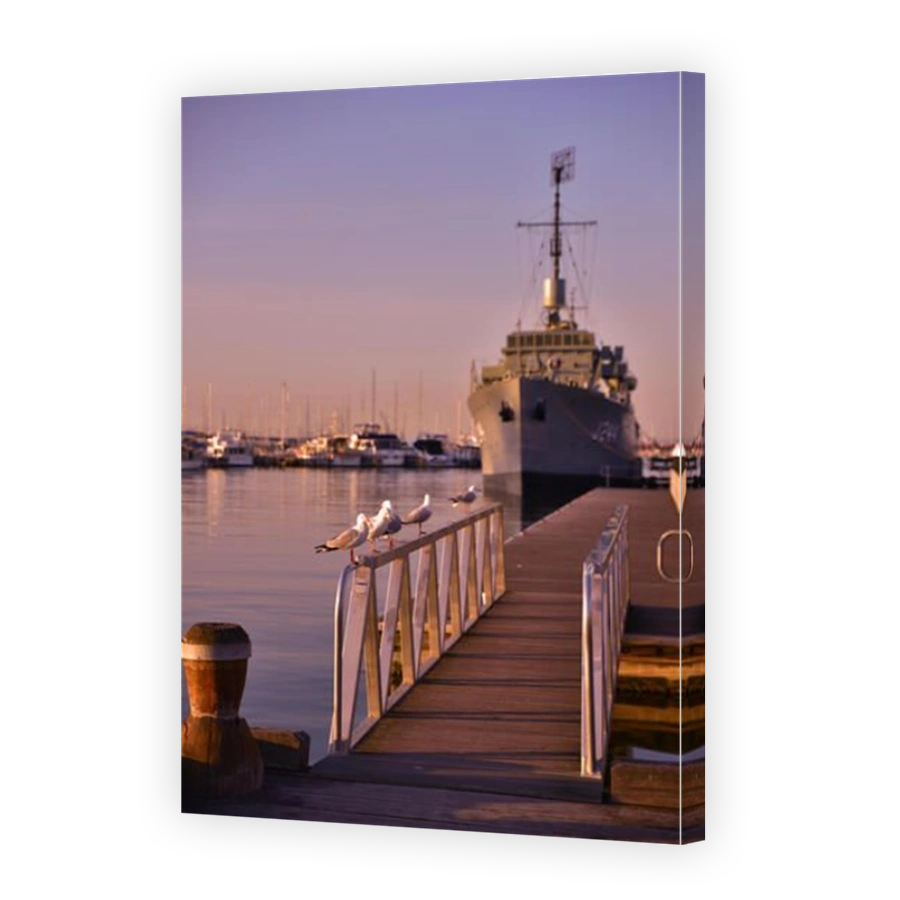 Williamstown Port at sunset time in Melbourne, Australia