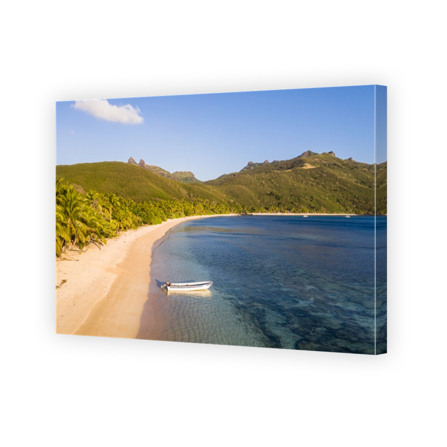 Stunning idyllic beach in the Yasawa island in Fiji in the south Pacific ocean