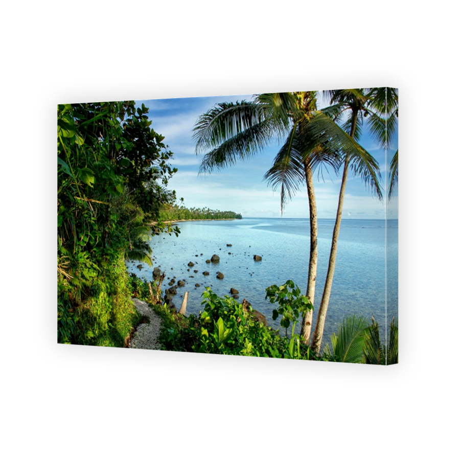 Ocean view along Lavena Costal Walk on Taveuni Island, Fiji