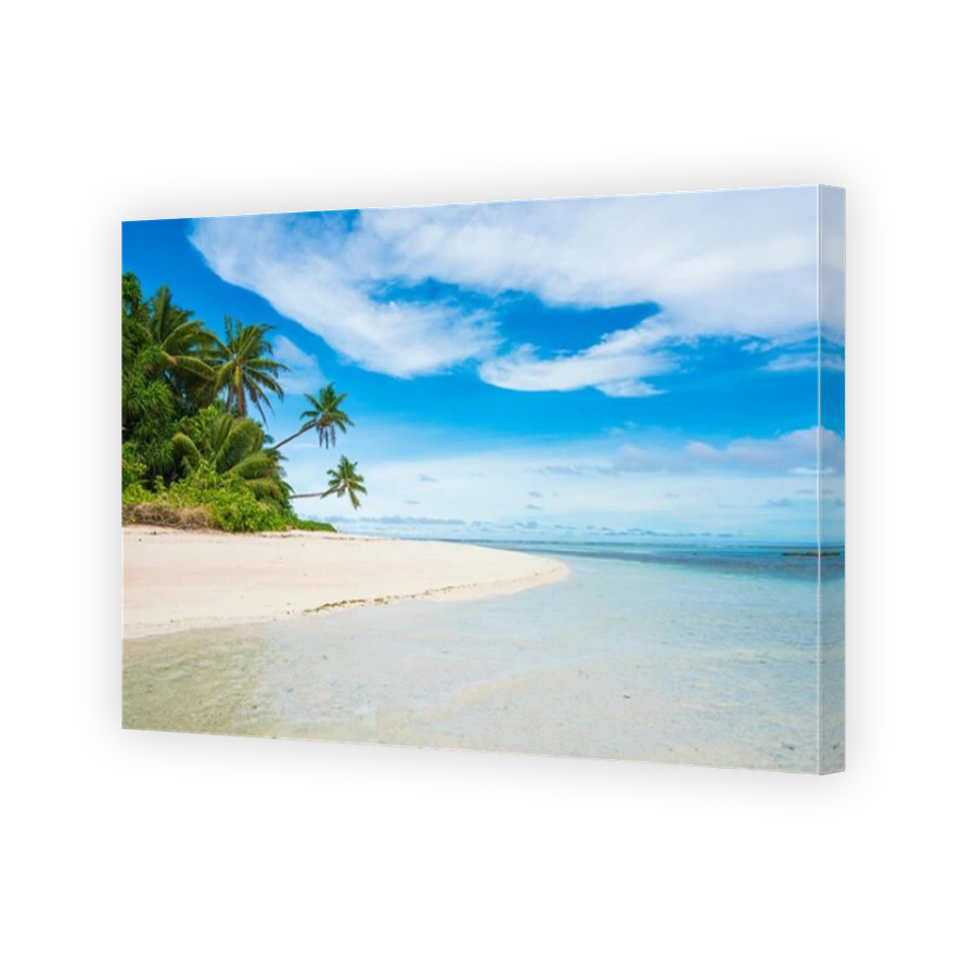 Serene beach with turquoise water in Tuvalu