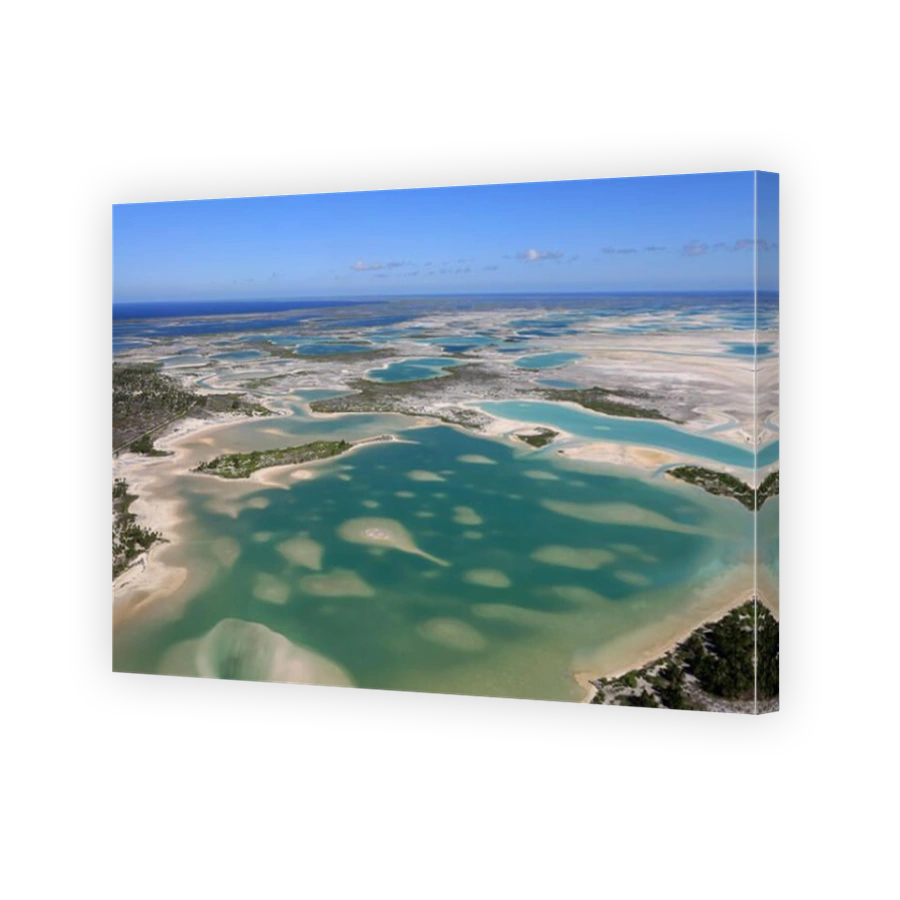 Aerial view of Christmas Island (Kiritimati), Kiribati