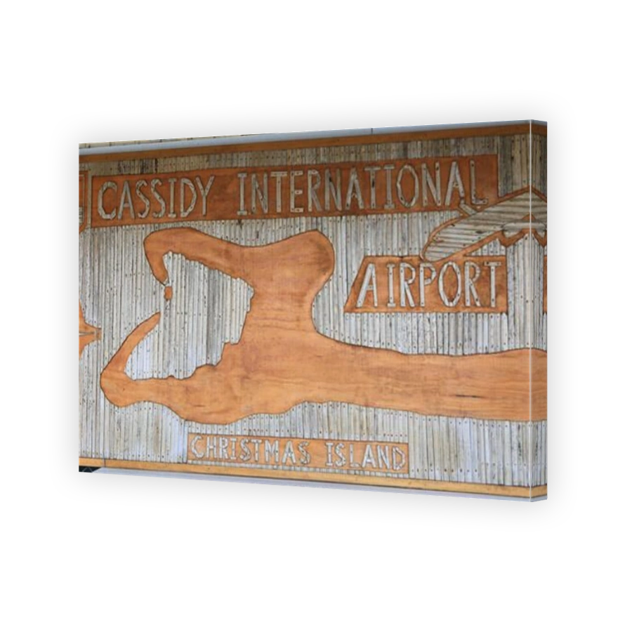 Airport sign, Christmas Island, Kiribati