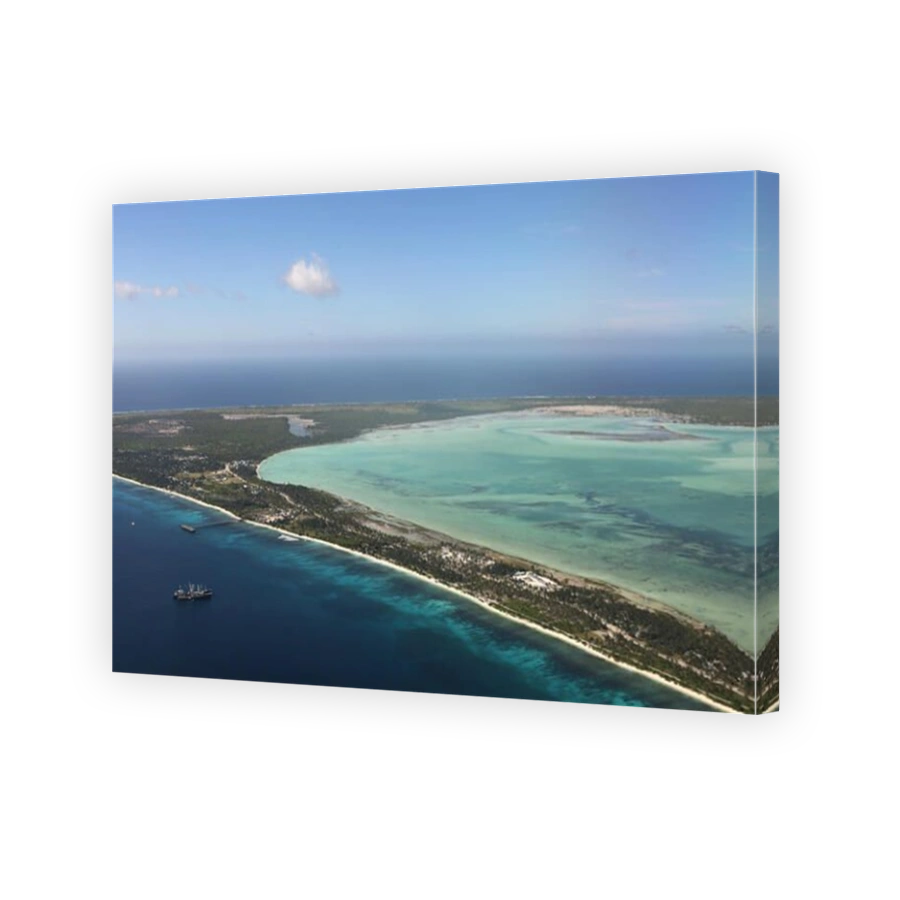 Aerial view of Christmas Island, Kiribati