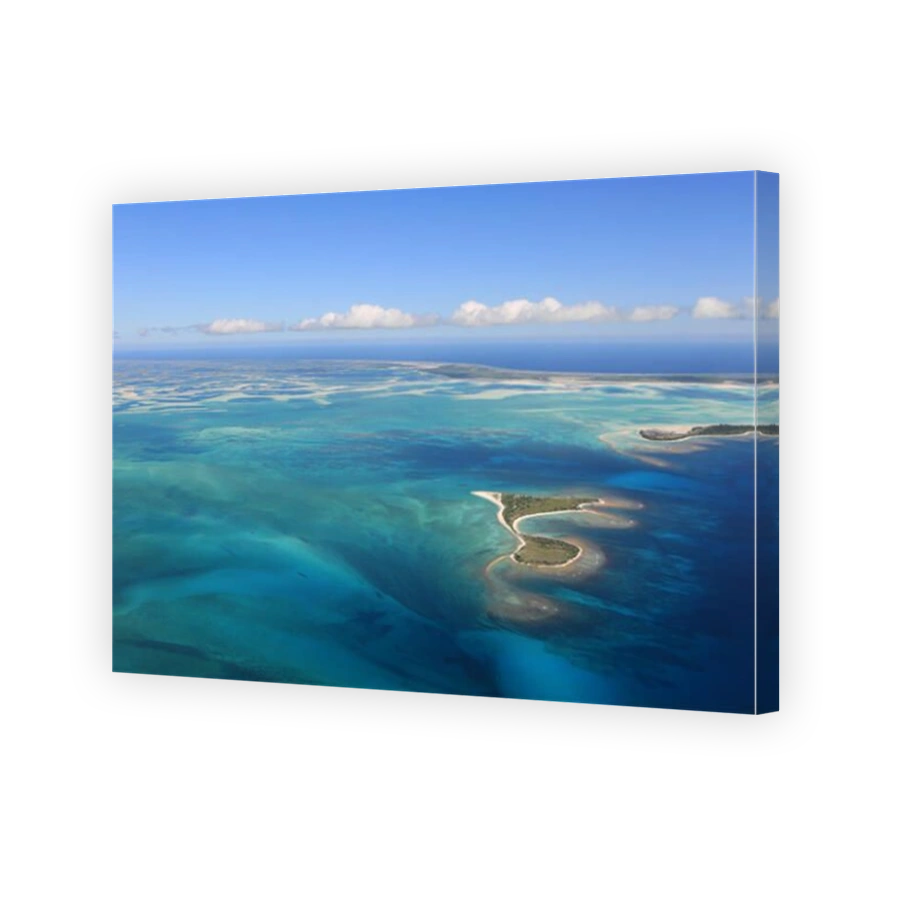 Aerial view of Christmas Island Lagoon (Kiritimati), Kiribati