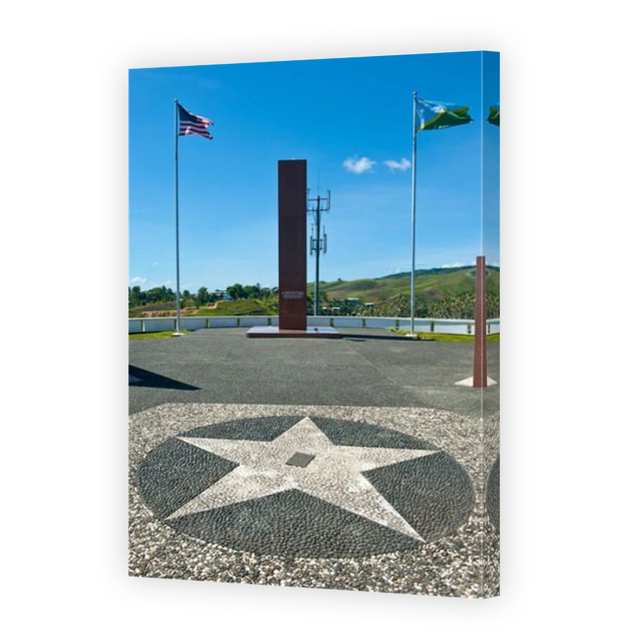 US War Memorial on the Skydrive over Honiara, capital of the Solomon Islands, Pacific