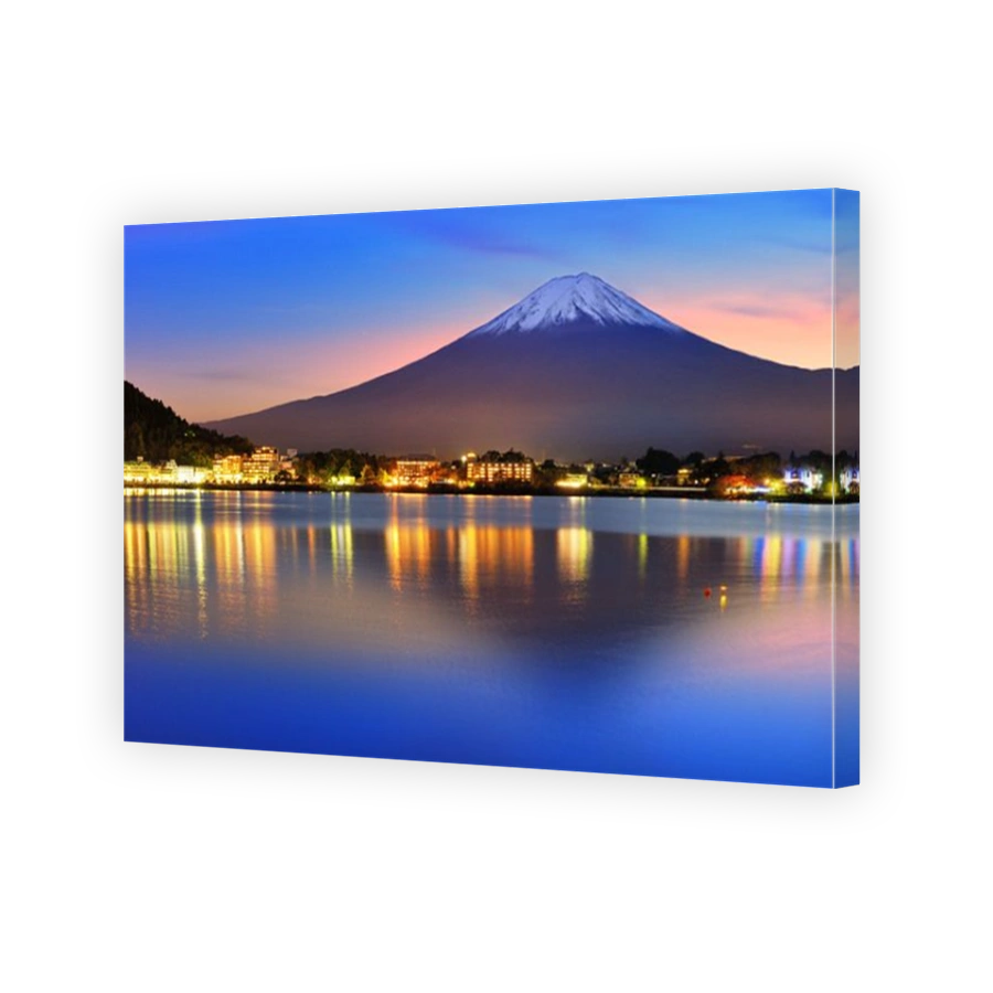 Mt. Fuji with twilight colors in japan.