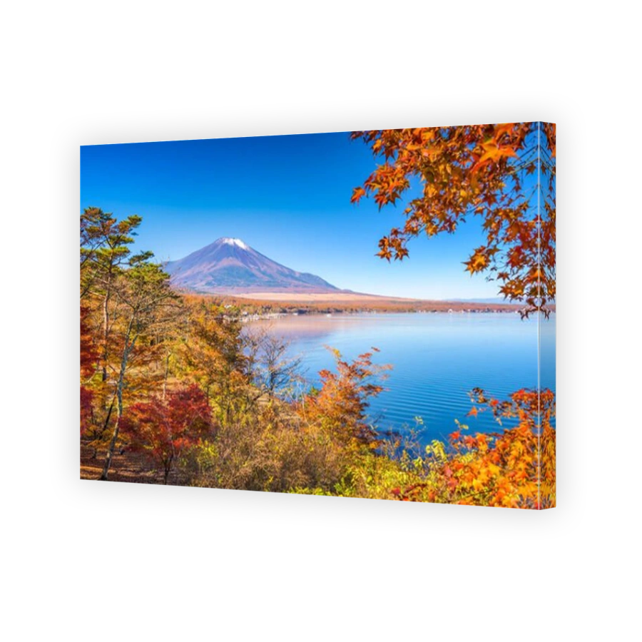 Mt. Fuji, Japan from Yamanaka Lake in autumn.